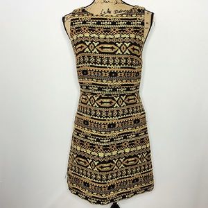 Alice + Olivia Wilcox Geometric Metallic Dress